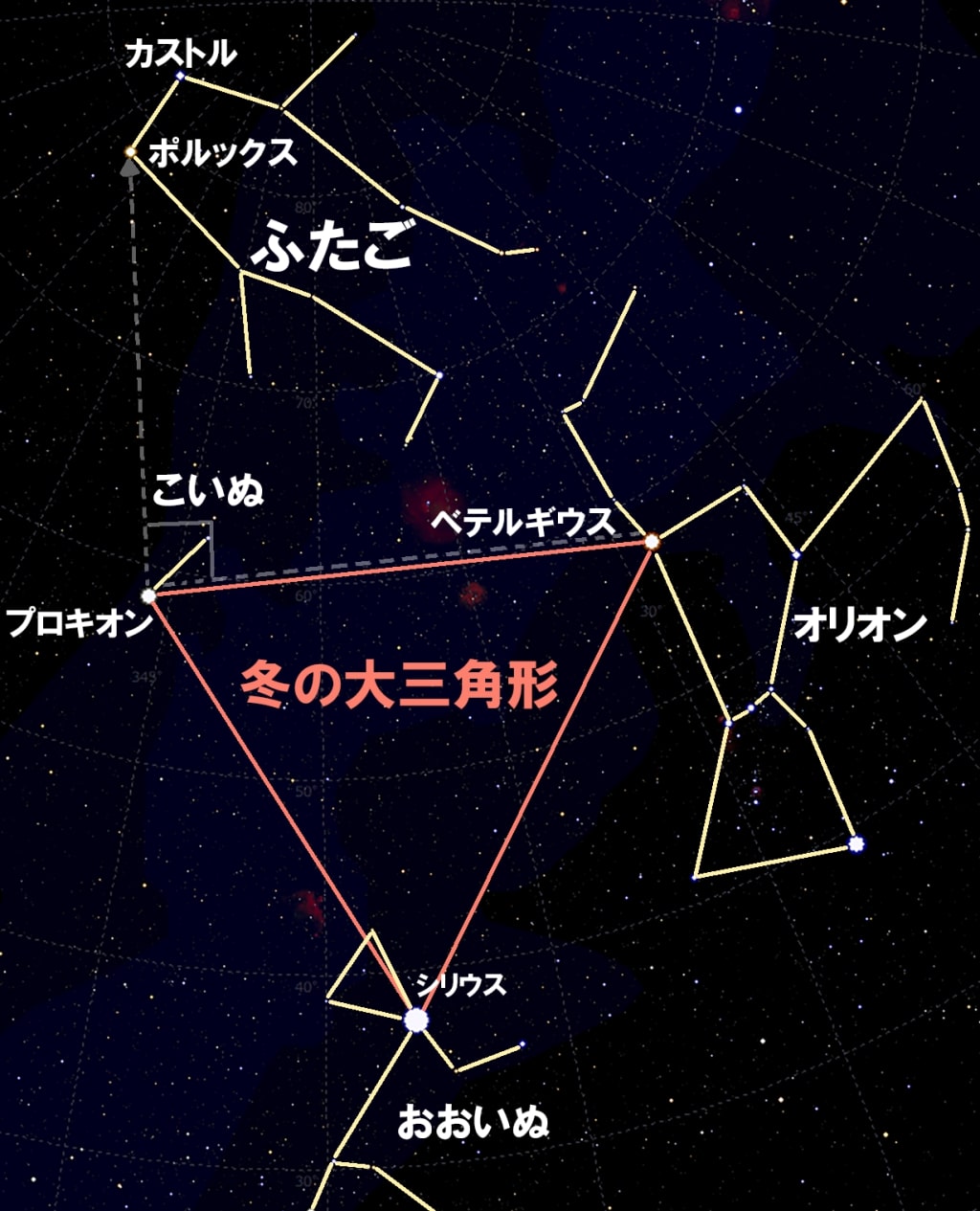 ふたご座の見つけ方